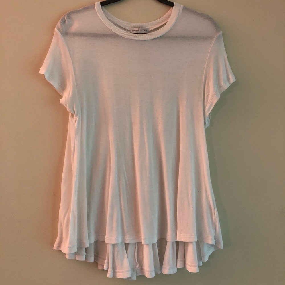 flowy white t shirt from urban outfitters